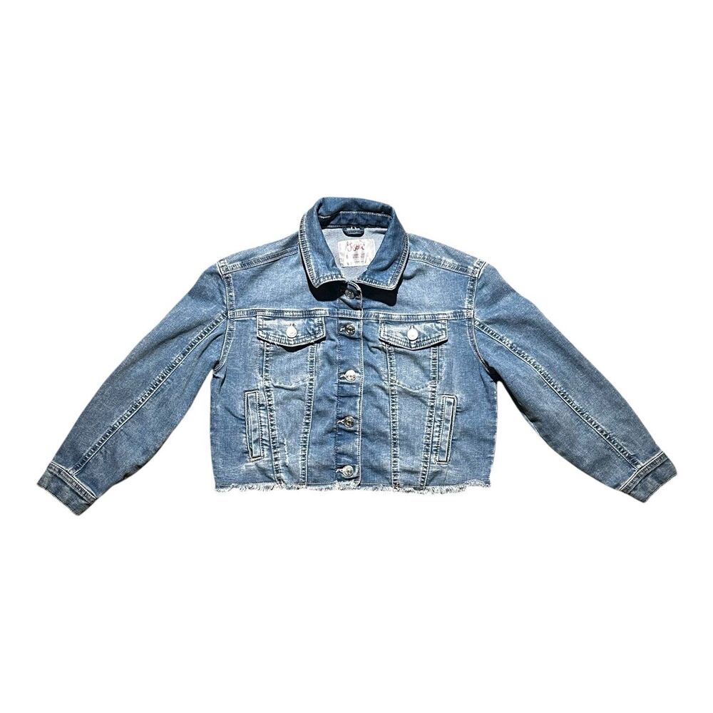 Girls Justice Cropped Denim Jacket – Size 8